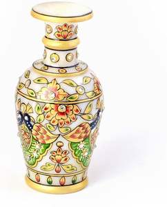 Florero con estampado de flores de alta calidad para decoración del hogar, florero de cerámica con acabado brillante, decoración Interior para sala de estar - Product Image 2