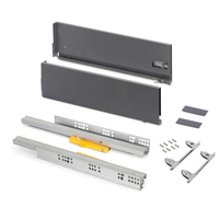 Emuca Gris Antracita Acero Vértice Push Sincro 3D Altura Regulable Cajoneras Exterior 40 kg Capacidad 350 mm Profundidad
