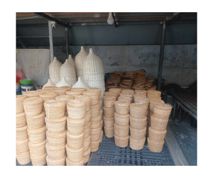 Plateaux de service en rotin faits à la main panier naturel plateau en rotin pour cadeau fruits affichage stockage décoration de la maison exportation en gros - Product Image 1