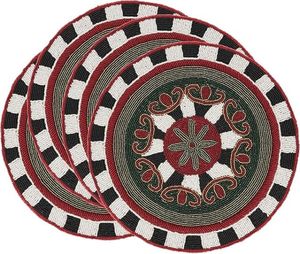 Best Theme Design Rounded Tableware Sustainable Decorative <b>Placemat</b> Glass <b>Beads</b> Place Mat Parties Other Functions Table Runners - Product Image 3