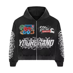 Sweat à capuche d'hiver pour homme grande taille, respirant, antibactérien, écologique, 100 % coton, coupe ample sportive avec doublure polaire - Product Image 5