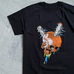 Fabricant de vêtements coupe ample logo personnalisé graphique DTG T-Shirt Vintage 100% coton lourd surdimensionné T-shirt pour hommes - Product Image 4