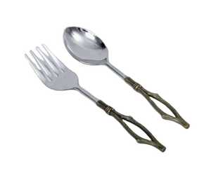 Hot Sale Stainless Steel <b>Salad</b> <b>Server</b> With Designer Handle <b>Salad</b> Tools <b>Server</b> Set Fork Spoon Wholesale Kitchen Accessories - Product Image 1