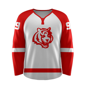 Maillot de hockey sur glace en gros, uniforme d'équipe avec tissu respirant à séchage rapide, logo personnalisé, maillot de hockey sur glace - Product Image 1