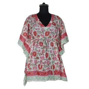 KFCS023 Maxi vestido de algodón con estampado de bloques sin mangas para mujer 100% ropa de verano de diseñador orgánico ODM Supply - Product Image 4