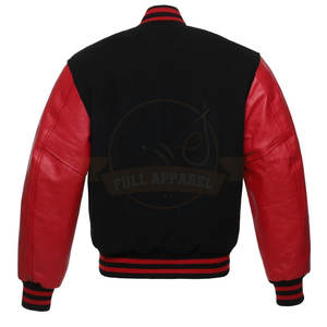 Chaqueta con letras y manga de cuero para hombre de talla grande al por mayor con cuello levantado para uso en exteriores a la venta. - Product Image 3