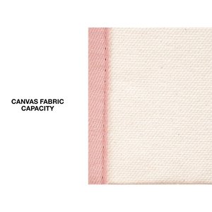 Sac fourre-tout en toile rose Elite Large pour femmes, durable, en coton 390 g/m², pour le shopping et la plage, avec poche - Product Image 5