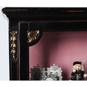 Espacio de almacenamiento de madera plegable de caoba Vintage clásico n. ° 1340 con patas de vidrio fuertes para la decoración del hogar del dormitorio y la sala de estar - Product Image 4