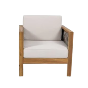 Modern Teak Wood Lightweight Comfortable Outdoor Dining <b>Chair</b> Easy Clean Patio <b>Garden</b> Park Furniture - Product Image 4