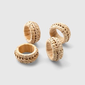 Anillo para Servilletas de Ratán Hecho a Mano, Decoración Redonda Tejida para Mesa, para Bodas, Fiestas y Cenas - Product Image 3