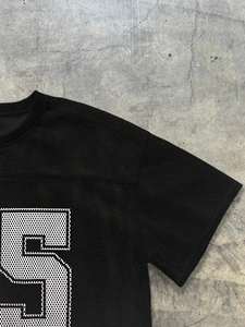 Personnalisé vers le bas épaule surdimensionné maillot de football américain Premium unisexe respirant imprimé Logo 100% Polyester rayé - Product Image 5