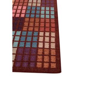 พรมลายเรขาคณิตสีแดงและสีส้ม ทอแบบแบน ทำจากขนสัตว์และใยวิสโคส รุ่น Adwv-13080 สำหรับใช้ในบ้าน - Product Image 4