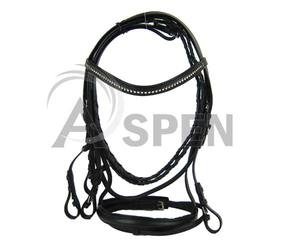 Cabestro de Cuero de Primera Calidad Hecho a Mano con Brida Brillante, Riendas de Goma Antideslizantes, Cabestros Resistentes y Extraíbles - Product Image 2