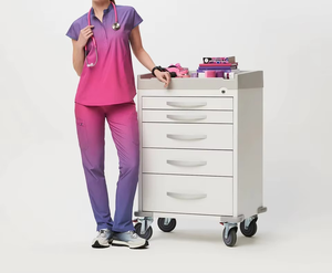 Tenues d'infirmière en polyester, rayonne et élasthanne, ensembles de vêtements de travail, designs tendance, nouveau style, uniforme médical d'hôpital - Product Image 6