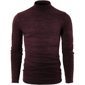 Wholesale Men's Long Sleeve Winter Warm Anti-Shrink Quick Dry <b>Knitted</b> Sweater Breathable Comfortable Polyester - Product Image 1