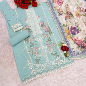 ชุดสูทผ้าฝ้ายระบายอากาศได้ดีจากอินเดียพร้อมผ้าโปร่งบางหรูหราดูแมทท์สวมใส่สบายตลอดวันราคาดีที่สุด - Product Image 5