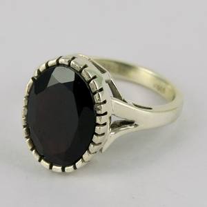 ¡Amor profundo! Anillos de plata de ley 925 con forma ovalada, joyería de piedras preciosas hechas a mano, granate rojo, 925 - Product Image 3