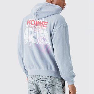 Último diseño de peso pesado Vintage Logo impreso hombres sudaderas con capucha/último estilo mejor precio Casual Wear hombres sudaderas con capucha - Product Image 4