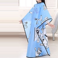 Cape de barbier professionnelle en PVC et polyester épais, imperméable, avec impression par sublimation de logo, pour salon et enfants