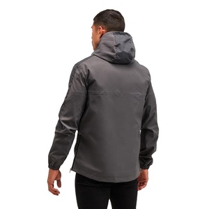 New Arrival Custom Blank Waterproof Hooded Winter High Street Pullover <b>Men's</b> Windbreaker <b>Jacket</b> Nylon <b>Half</b> <b>Zip</b> Breathable - Product Image 3