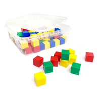PLOMA 100 Pièces Compteurs Mathématiques en Plastique Non Toxique de 2 cm avec Boîte de Rangement (4 Couleurs) pour Enfants de 2 à 7 Ans Unisexe Avertissement Petites Pièces