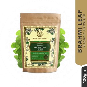 Khadi Poudre Naturelle de Feuilles de Brahmi Biologique-100% Naturel-100g - Product Image 2