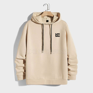 Chándal Informal con Capucha para Hombre, de Forro Polar Sólido, de Alta Calidad, de Poliéster/Algodón, de Manga Larga, Venta al Por Mayor OEM - Product Image 2