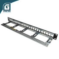 Gcabling 48 24 12 ports Catégorie 6 Cat6a Cat5 24 ports Cat5e Cat6 Réseau Stp Panneau de brassage vertical avec gestion de câbles