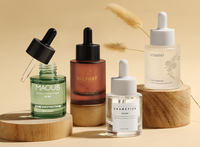 Botol Tetes Kaca Hijau 15ml 30ml dengan Cetak Logo Kustom, Kemasan Serum Kosmetik dan Minyak Esensial Alas Tebal untuk Merek