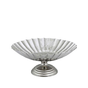 Décoration de cuisine maison finition nickelée bol de service vaisselle fruits serveur plat restaurant café servant bol de fruits - Product Image 1