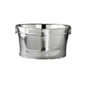 Meilleur vendeur, seau à glaçons en métal à double paroi isolé avec poignée, acier inoxydable, articles de bar, refroidisseur à vin martelé en cuivre - Product Image 2