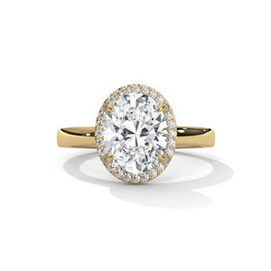 Anillo de Compromiso Minimalista de Oro Real de 14K con Diamante Cultivado en Laboratorio de 1 Quilate, Corte Ovalado, VS1, para Mujer - Product Image 5