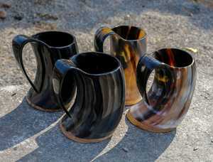 Tasse de sculpture Viking naturel fabriqué à la main personnalisé pour la maison hôtel restaurants retour à l'école Occasions pour la bière café de l'Inde - Product Image 2