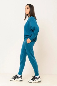 Ensemble de costumes de jogging de sport à manches longues pour femmes coupe ample 6XL tenue deux pièces avec logo personnalisé pour un usage quotidien - Product Image 5