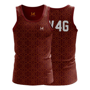 Gilet de gymnastique 100% polyester personnalisé débardeur débardeur respirant tricoté maillot de pratique dans le style Hip Hop grande taille avec logo avant - Product Image 6