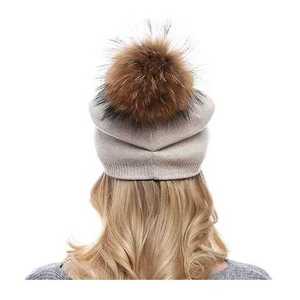 New Arrival Soft <b>plain</b> Detachable Beanie Pompom <b>Cap</b> acrylic Hat Baggy Slouchy 100% customized embroidery Logo <b>Cap</b> - Product Image 3