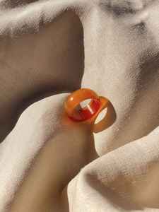 2024 New Hot French Rose Red Resin Women's Ring Sweet Cool Acrylic <b>Angel</b> Girl Rings Wholesale <b>Gift</b> Idea - Product Image 3