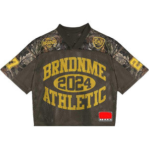 Ventes en gros de nouveaux uniformes de football américain à motif jersey, taille plus, antibactériens, respirants, à séchage rapide, manches courtes - Product Image 3