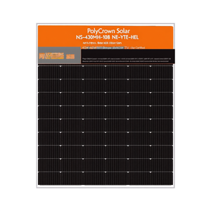 แผงโซลาร์เซลล์ PolyCrown Solar NS-430MH-108 แบบ N-Type HJT Half-Cell สีดำ กำลังไฟ 415W-440W ได้รับการรับรองมาตรฐาน TUV - Product Image 2
