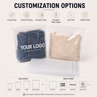 Emballage personnalisé avec Logo imprimé, fermeture à glissière transparente, sacs en plastique dépoli