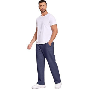 Trending 2025 ligero 100% algodón Baggy Joggers pantalones de chándal de gran tamaño logotipo personalizado Streetwear pantalones hombres mujeres gimnasio Fitness - Product Image 4