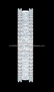 Vintage Diamond Bezel Set Engagement Wedding Anniversary Ring 14K Gold Plated Sterling Silver IGI Certified Eternity Band for - Product Image 4