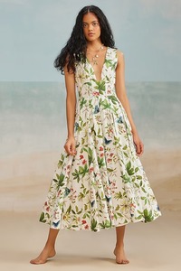 Vestido indio con estampado floral de algodón con bloque de mano para mujer, elegante vestido de fiesta largo de verano, ajuste moderno, de regalo ODM Idea, venta - Product Image 2