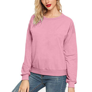 Sudadera de Cuello Redondo Personalizable de Alta Calidad para Mujer, Ligera, Cómoda, de Algodón y Felpa, Transpirable, con Logotipo Frontal, 2024 - Product Image 5