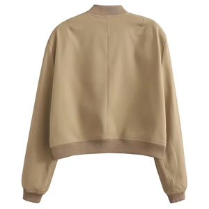 Vente en gros de nouvelle veste universitaire courte à la mode pour femmes avec logo personnalisé veste universitaire tendance fabriquée au Pakistan en coton tricoté - Product Image 4