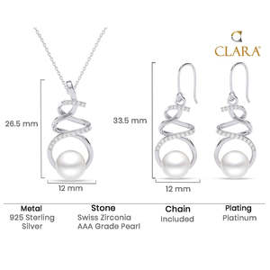 Parure de bijoux de mariée en argent plaqué or avec véritables perles d'eau douce, diamants et topaze, style classique pour mariages et fêtes - Product Image 5