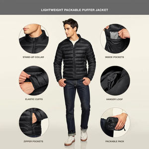 Chaqueta Acolchada para Hombre, Informal, Moderna, con Logotipo Personalizado, Precio de Venta, Servicio OEM, 100% Material Puro - Product Image 6