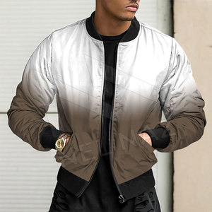 Blouson bombardier coupe-vent d'hiver pour hommes avec poches zippées complètes manteau épais vestes d'extérieur décontractées pour hommes vente en gros - Product Image 3