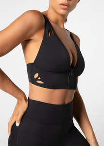 Respirant femmes solide 100% coton ensemble de vêtements de Sport évacuation de l'humidité soutien-gorge de sport haut court débardeur 2 pièces Shorts pantalon-côtelé sans couture - Product Image 6