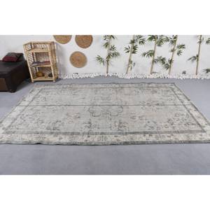 Alfombra turca Vintage, Beige, azul, 5,7x9,5 pies, patrón de retazos de tejido plano de lana para decoración de sala de estar, uso de pasillo, látex - Product Image 3